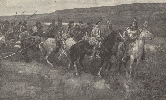 Alice Barber Stephens, “Spell here,
brothers, for we are closer to the land which is ours.”