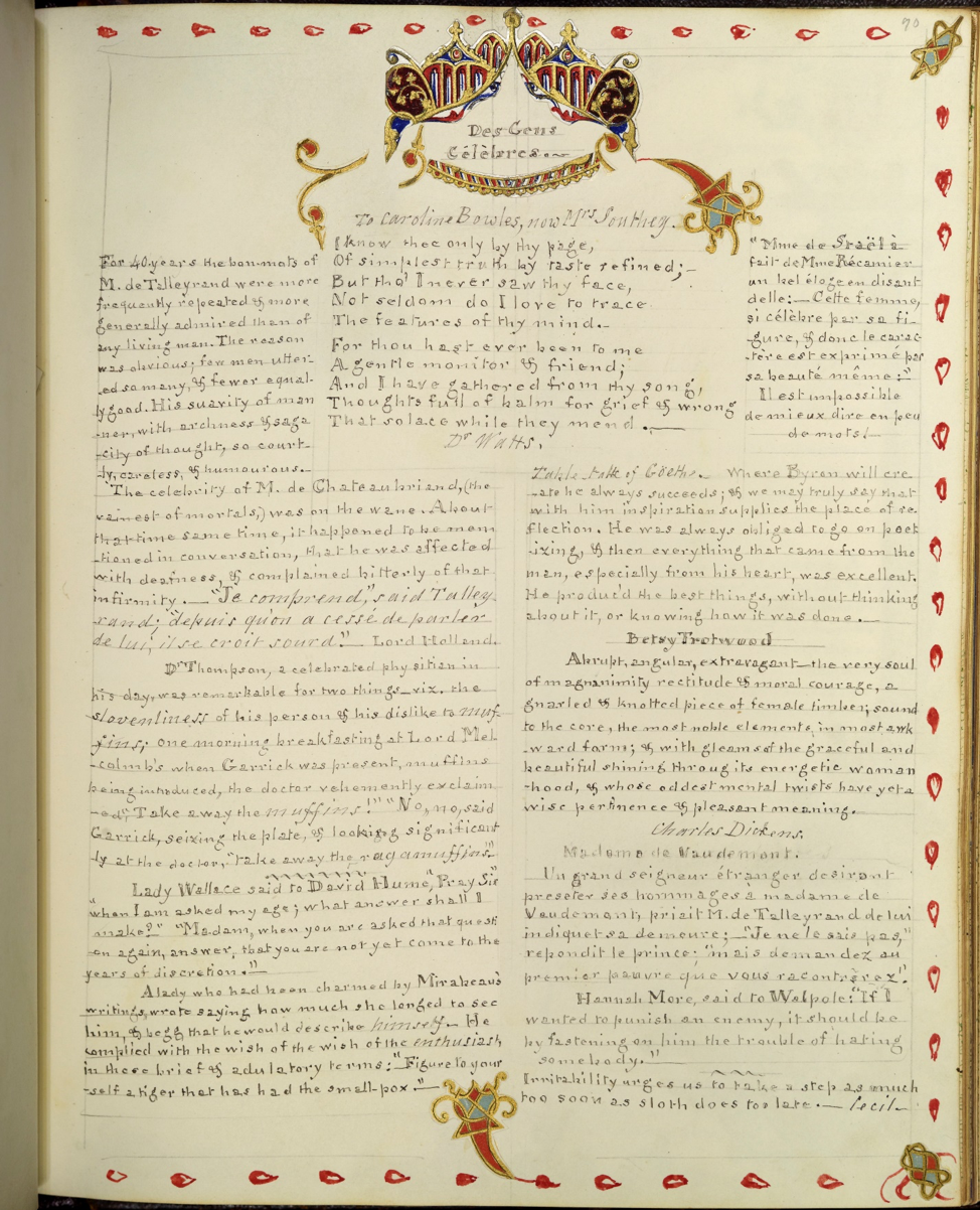 Figure 10 Page from the scrapbook of M. A. C., 1850