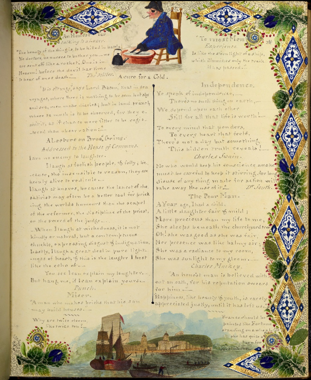 Figure 7 Page from the scrapbook of M.A.C., 1850