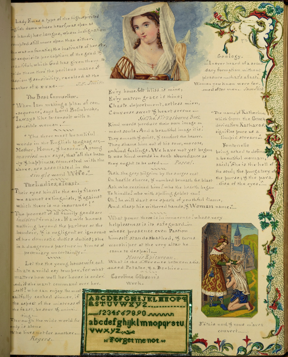 Figure 9 Page from the scrapbook of M. A. C., 1850