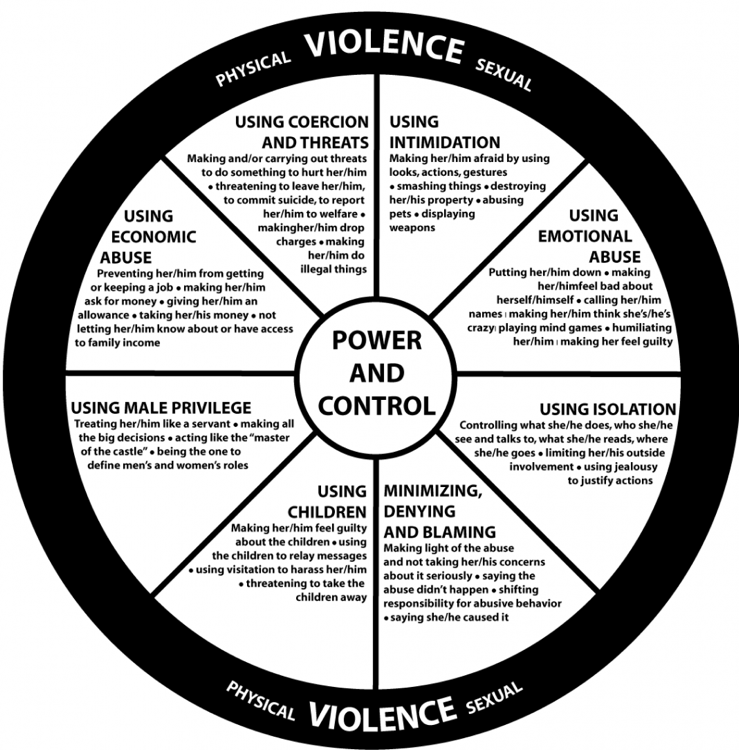Figure 1 “Power and Control Wheel” developed by the Domestic Abuse Intervention Project and distributed by the National Domestic Violence Hotline