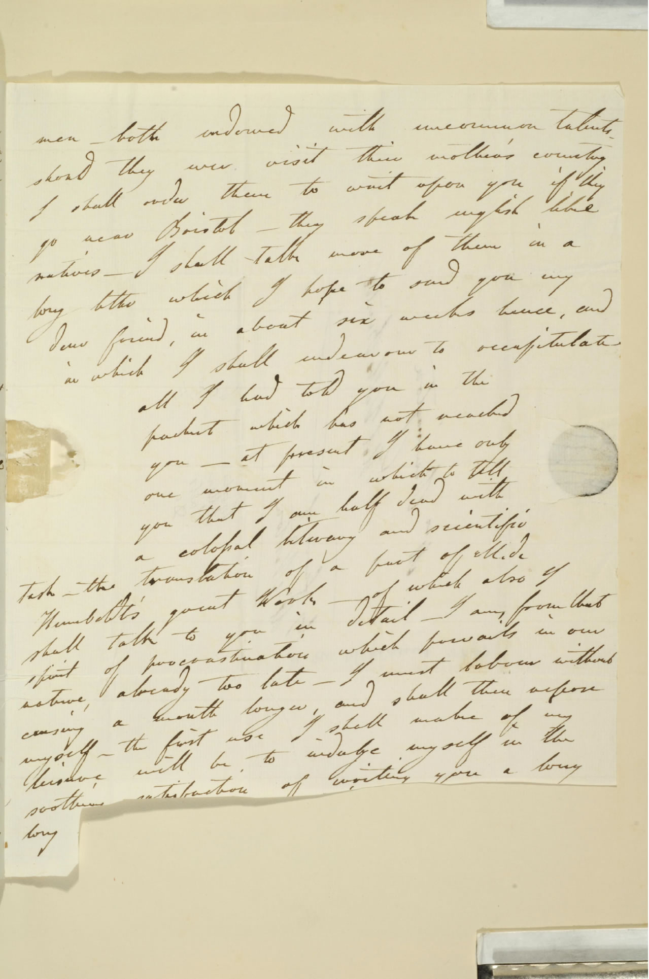 fragment of a letter