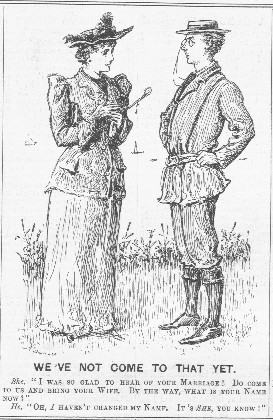 man and woman talking